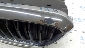 Radiator grille assembly BMW 5 G30 17-23 Sport Line, with radiator deflector blinds, chrome, chips, scratches on chrome