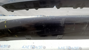 Bare front bumper BMW 5 G30 17-20 for parking sensors and PMA, without towing hook plug, graphite, scratches