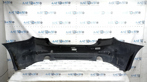 Bare rear bumper BMW 5 G30 17-20 for parking sensors and PMA, without towing hook plug, graphite, scratches, pressed, scuffed, cracked mount