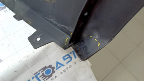 Bare rear bumper BMW 5 G30 17-20 for parking sensors and PMA, without towing hook plug, graphite, scratches, pressed, scuffed, cracked mount