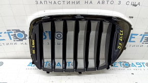 Radiator grill right BMW X3 G01 18-21 nostril, chrome frame + gray grille, butts