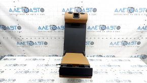 Rear seat backrest center BMW 5 G30 17-23 Dakota leather, light brown lcro cognac, Sport line, with armrest