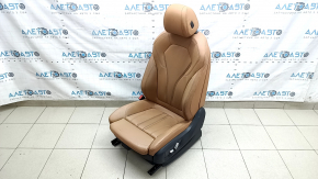 Driver's seat BMW 5 G30 17-20 with airbag, electric, Dakota leather, light brown lcro cognac, Sport, with headrest, worn, scratches