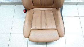 Driver's seat BMW 5 G30 17-20 with airbag, electric, Dakota leather, light brown lcro cognac, Sport, with headrest, worn, scratches