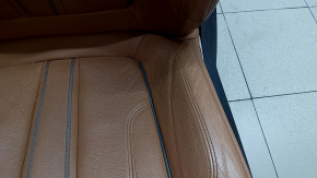 Driver's seat BMW 5 G30 17-20 with airbag, electric, Dakota leather, light brown lcro cognac, Sport, with headrest, worn, scratches