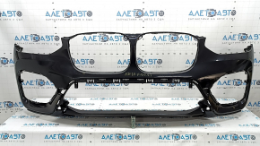 Bare front bumper BMW X3 G01 18-21 for parking sensors, without camera, black, bumps, scratches