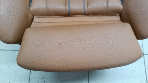 Passenger seat BMW 5 G30 17-20 with airbag, electric, Dakota leather, light brown lcro cognac, Sport, with headrest, dry-cleanable