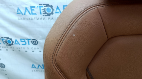 Passenger seat BMW 5 G30 17-20 with airbag, electric, Dakota leather, light brown lcro cognac, Sport, with headrest, dry-cleanable