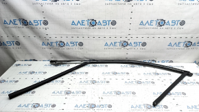 Upper front right door molding with glass seal BMW 5 G30 17-23 chrome