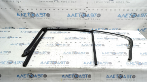 Upper rear right door molding with glass seal BMW 5 G30 17-23 chrome