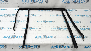 Glass seal with molding rear left BMW X3 G01 18-24 matte chrome