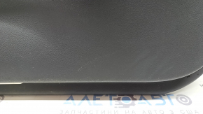Door trim, front left card, BMW 5 G30 17-23, brown leather, armrest and insert, brown leather, glossy wood molding, with backlight, with handle and buttons, scratches, handle defect
