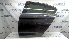 Door assembly rear left BMW 5 G30 17-23 graphite A90, handle with chrome molding,