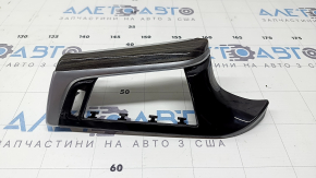 Left front panel trim for BMW 5 G30 17-23, Fineline Ridge wood grain, with backlight