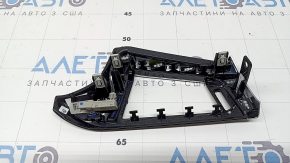 Left front panel trim for BMW 5 G30 17-23, Fineline Ridge wood grain, with backlight