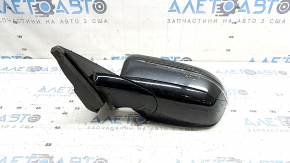 Left side mirror assembly BMW 5 G30 17-23 5 pins, heated, turn signal, auto-dimming, graphite, crack in turn signal