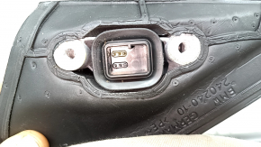 Left side mirror assembly BMW 5 G30 17-23 5 pins, heated, turn signal, auto-dimming, graphite, crack in turn signal