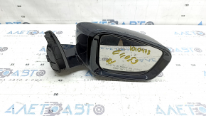 Right side mirror assembly BMW 5 G30 17-23 5 pins, heated, turn signal, graphite, broken turn signal glass