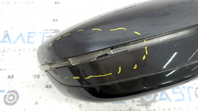 Right side mirror assembly BMW 5 G30 17-23 5 pins, heated, turn signal, graphite, broken turn signal glass
