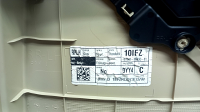 Door trim, rear left card, Toyota Camry v70 18-23, beige with gray plastic insert, gray rubber armrest, chrome molding, scuffs, scratches