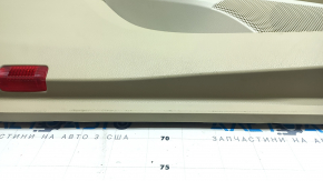 Door trim, front left card, Toyota Camry v70 18-23, beige with gray plastic insert, rubber armrest, chrome molding, scuffs, scratches