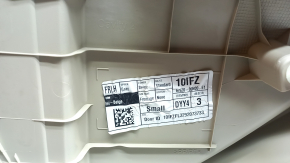 Door trim, front left card, Toyota Camry v70 18-23, beige with gray plastic insert, rubber armrest, chrome molding, scuffs, scratches