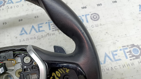 Bare steering wheel BMW 5 G30 17-23 black leather, Sport with paddle shifters, with paddle shifters and trim, scratches