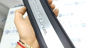 Outer rear left door sill trim BMW 5 G30 17-20 Sport Line, with illumination, scratches