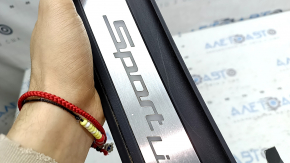 Outer rear right door sill trim BMW 5 G30 17-20 Sport Line, with illumination, scratches