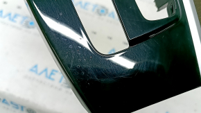 BMW X3 G01 18-22 black center console trim, dark oak Perlglanz Chrom insert, with emblem, scratches, swollen chrome