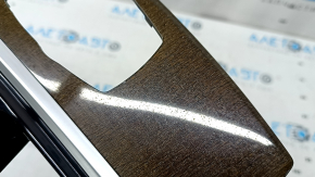BMW X3 G01 18-22 black center console trim, dark oak Perlglanz Chrom insert, with emblem, scratches, swollen chrome