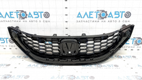 Honda Civic 13-15 radiator grille, gloss black, without molding