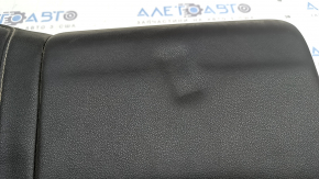 Rear seat cushion, 2nd row, left, VW Tiguan 22-24, black leather, white stitching, perforation, dry-cleanable