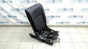 Backrest of the rear row of seats, 2nd row, right, VW Tiguan 22-24, black leather, white stitching, perforation, with frame