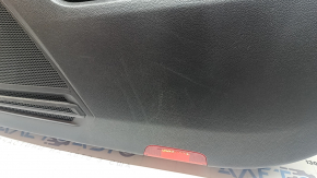 Door trim, rear right card, VW Tiguan 22-24, black, armrest, black leather, white stitching, insert, black leather with white stitching, with handle, scratches