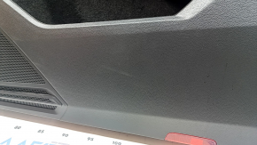 Door trim, front right card, VW Tiguan 22-24, black, armrest, leather, black, white stitching, leather insert, black, with white stitching, gray molding, with a tweeter, with a handle, scratches