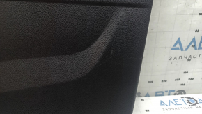 Door trim, front right card, VW Tiguan 22-24, black, armrest, leather, black, white stitching, leather insert, black, with white stitching, gray molding, with a tweeter, with a handle, scratches