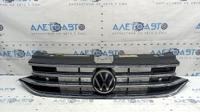 Radiator grill VW Tiguan 22-24 with emblem, under radar, emblem for polishing, scratches