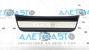 Outer rear right door sill trim Hyundai Tucson 22-26 black with chrome