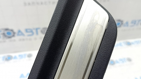 Outer front left door sill plate Hyundai Tucson 22-26 black with chrome, scratches, stains on chrome