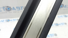 Outer front left door sill plate Hyundai Tucson 22-26 black with chrome, scratches, stains on chrome
