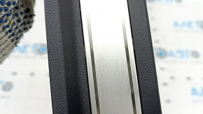 Outer front left door sill plate Hyundai Tucson 22-26 black with chrome, scratches, stains on chrome