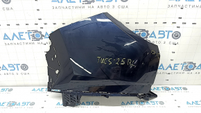 Rear bare bumper, left side, Hyundai Tucson 22-26 Korea, blue, scratches, crack in mount