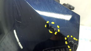 Rear bare bumper, left side, Hyundai Tucson 22-26 Korea, blue, scratches, crack in mount