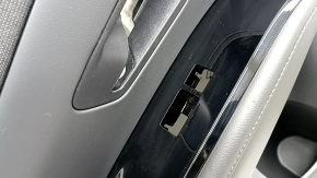 Door trim card rear left Hyundai Tucson 25-26 black, insert fabric black, armrest leather black, window lifter cover glossy for heated seats, scratches