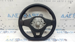 Naked steering wheel VW Tiguan 22-24 black leather, without trim and buttons, scratches