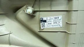 Door trim, front right card, Toyota Camry v70 18-23, beige with gray plastic insert, rubber armrest, chrome molding, scuffs, scratches