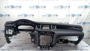 Front dashboard with AIRBAG Infiniti QX50 19-21 black, for speaker, for projection, with deflectors