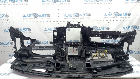 Front dashboard with AIRBAG Infiniti QX50 19-21 black, for speaker, for projection, with deflectors