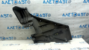 The rear right underbody protection of Toyota Camry v70 18-24 hybrid is dented